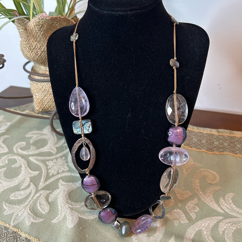 Silpada Amethyst, Quartz , Sterling Silver Necklace